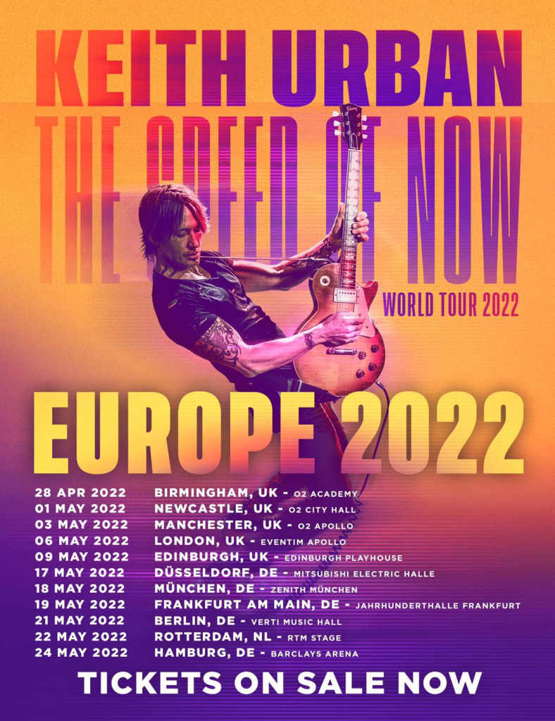 Keith Urban Turns to His Fans for The Speed Of Now World Tour 2022